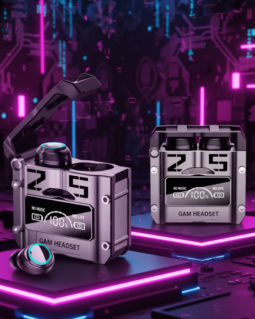 Audífonos Inalámbricos M25 con Pantalla LED y Cancelación de Ruido