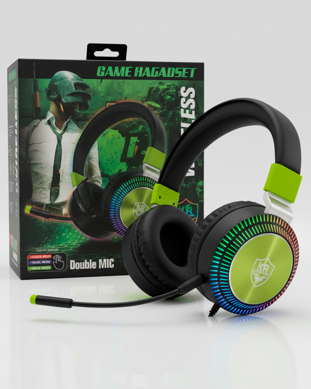 Diadema Gamer Inalámbrica con Doble Micrófono