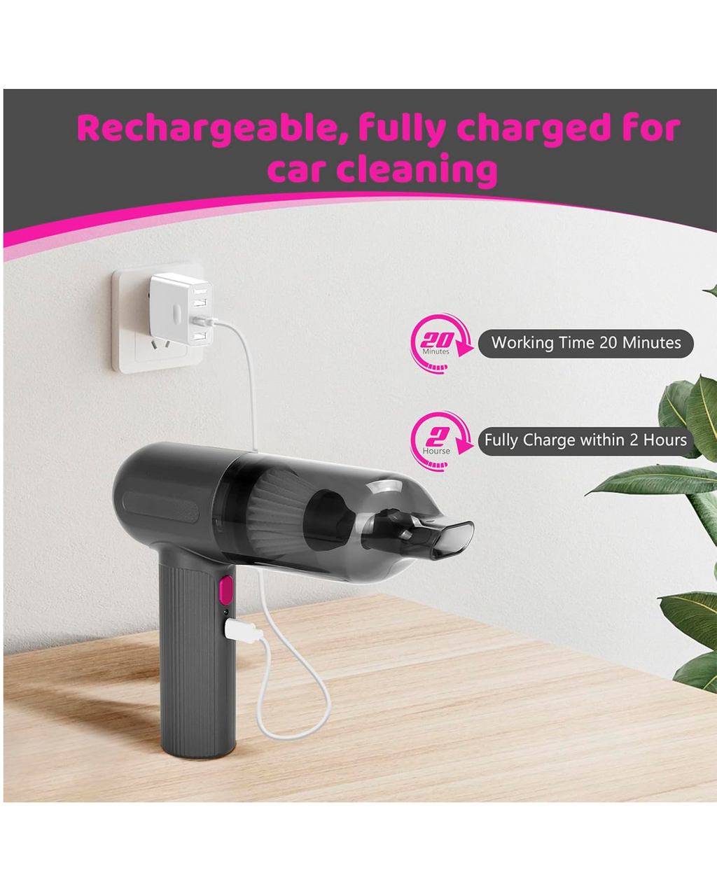 Mini aspiradora portátil inalámbrica recargable, aspiradora de mano inalámbrica y soplador