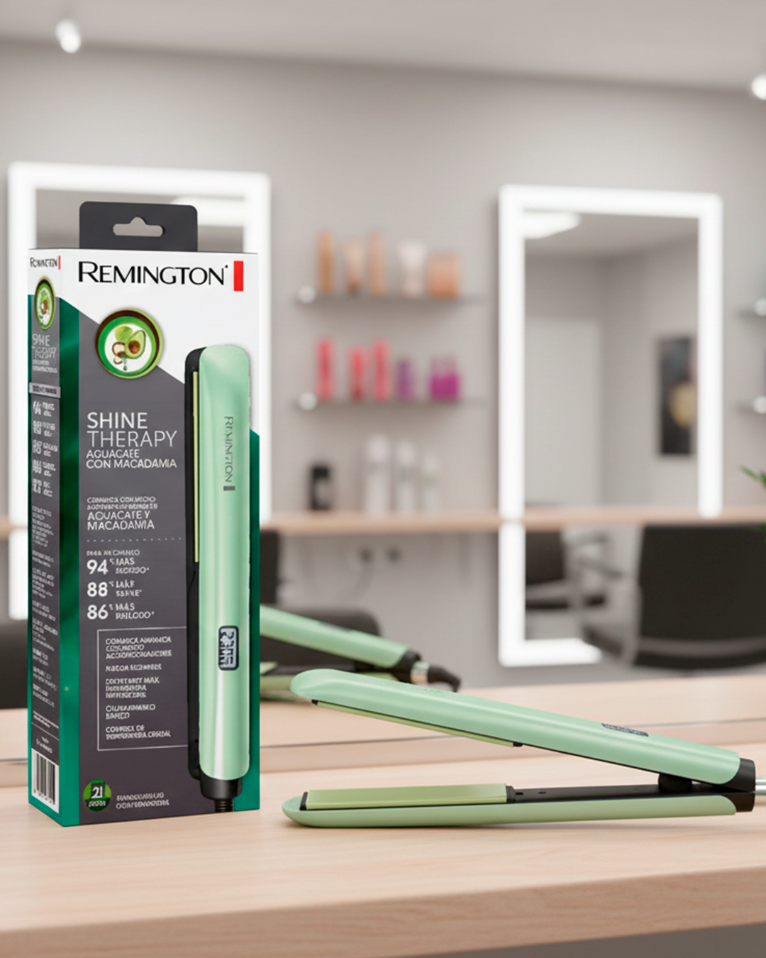 Plancha Alisadora de Cabello Aguacate Macadamia Remington Replica 1.1