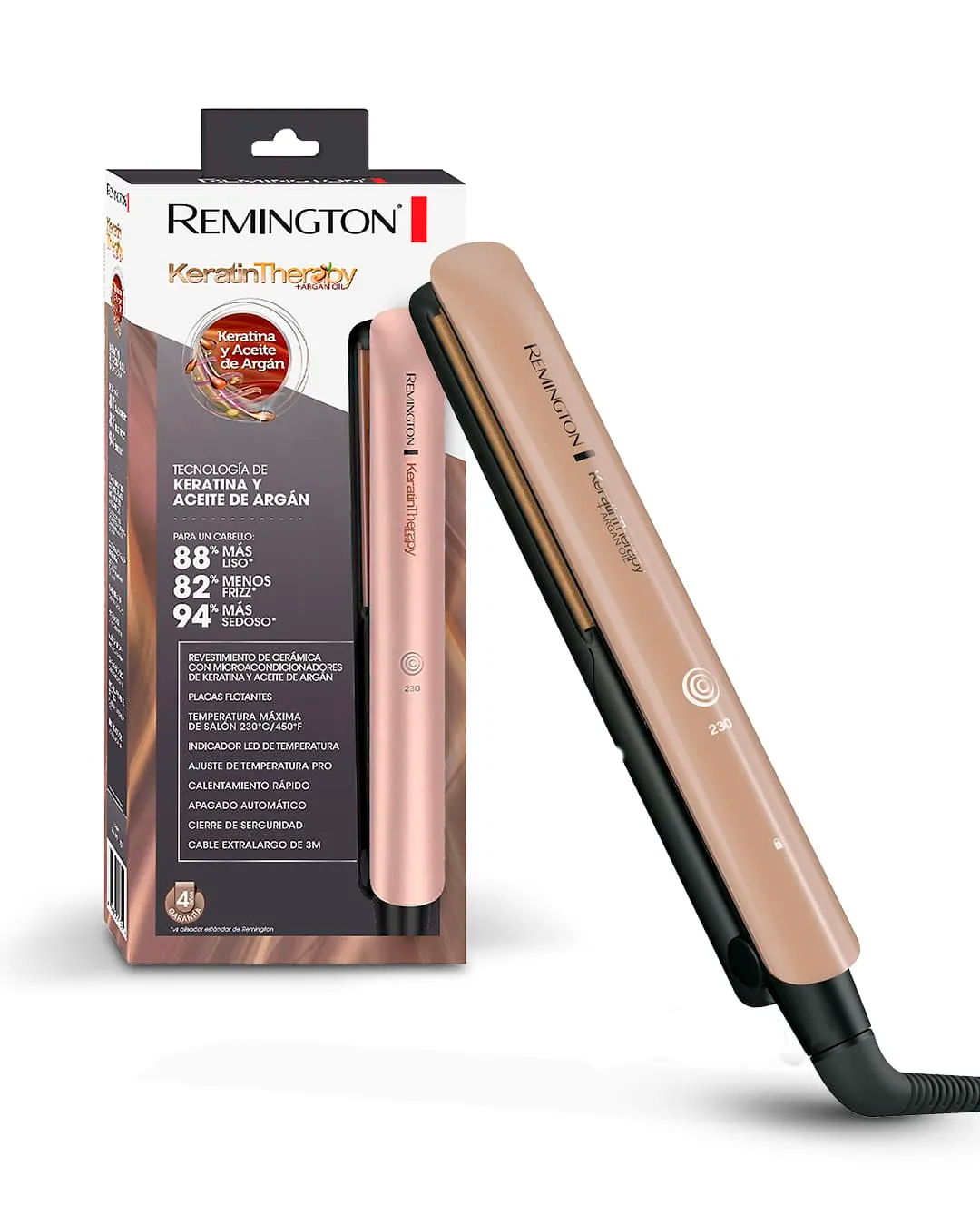 Plancha Remington Keratina + Argán Replica 1.1