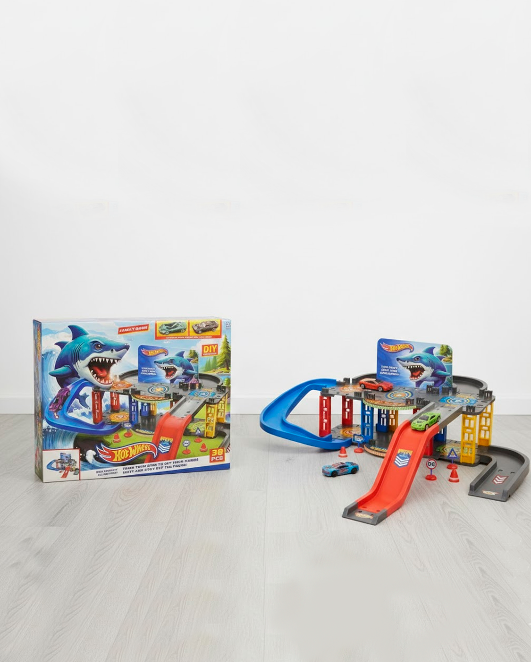 Pista Hotwheels Carros Tiburón