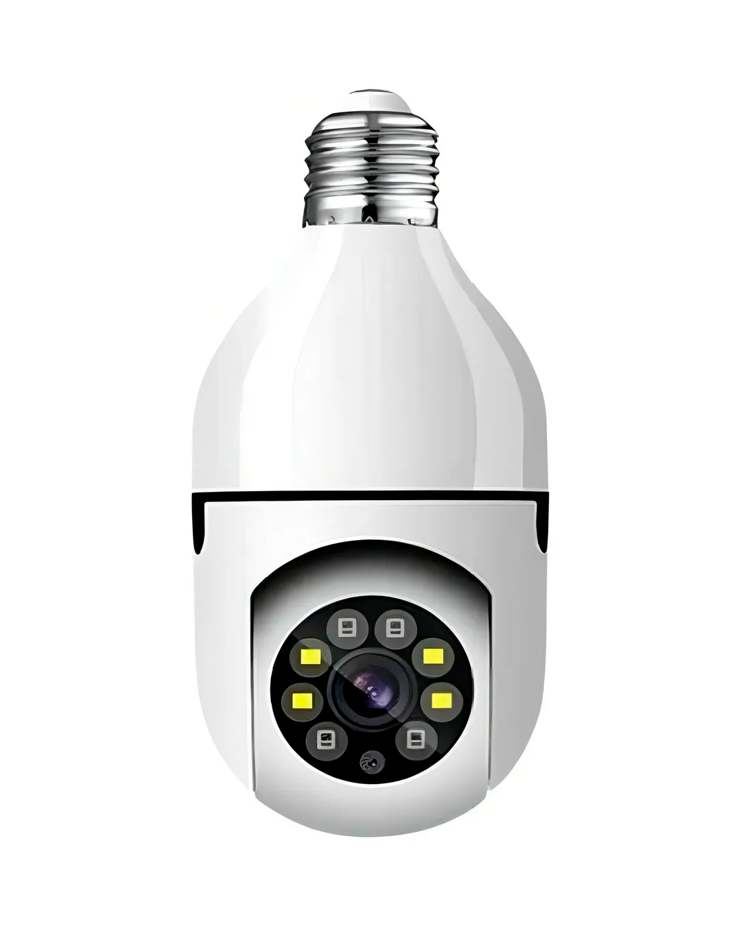 Cámara De Seguridad Tipo Bombillo 360 Visión Nocturna Inclui Blanco