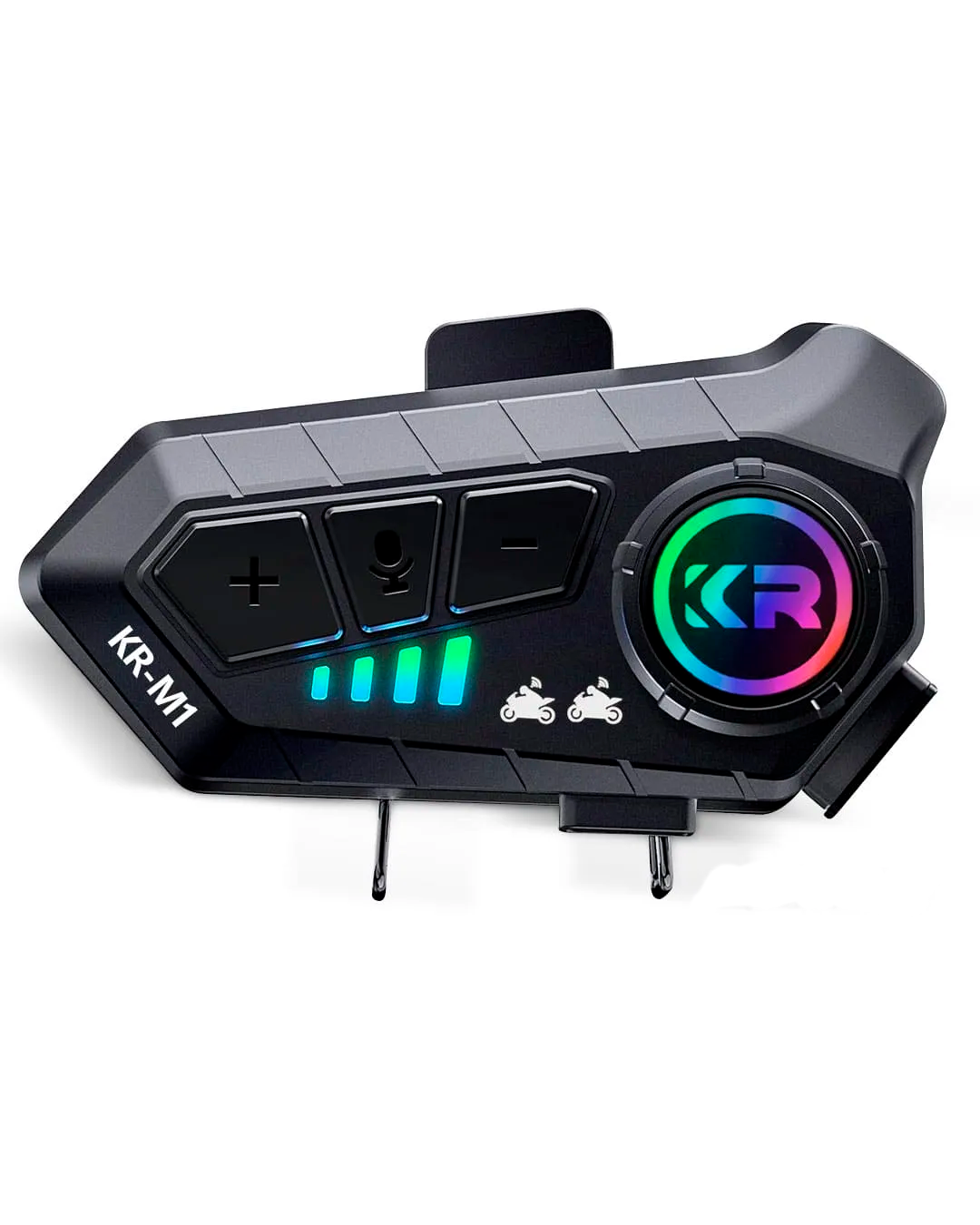 Intercomunicador Bluetooth Y20 Max para Casco – Con Luces LED RGB, Micrófono, Altavoces y Conexión Type-C (Copia)