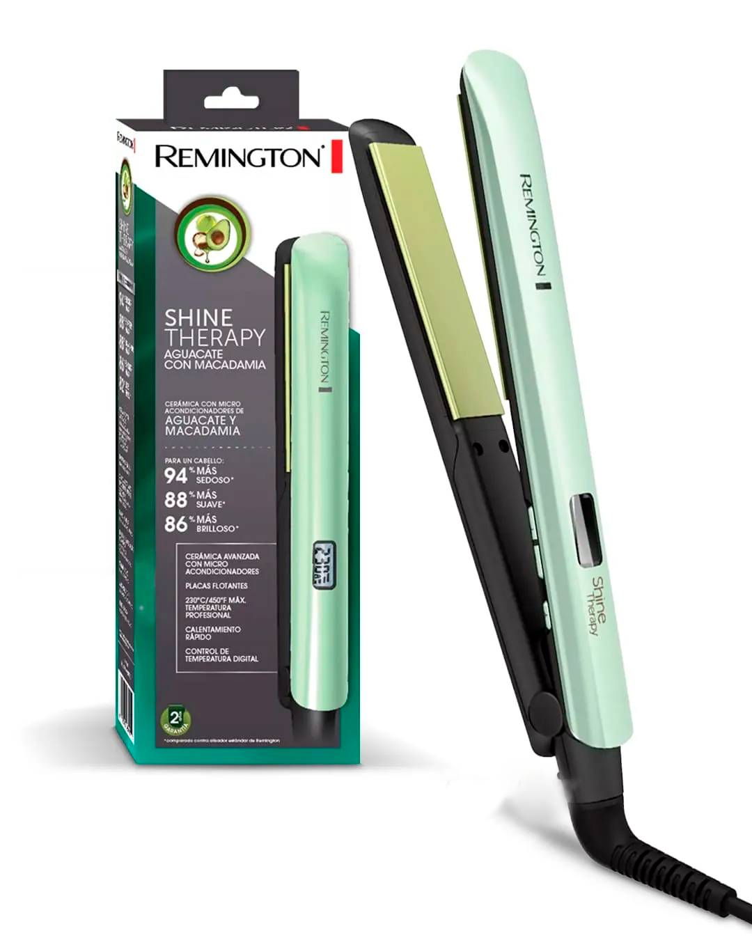 Plancha Alisadora de Cabello Aguacate Macadamia Remington Replica 1.1