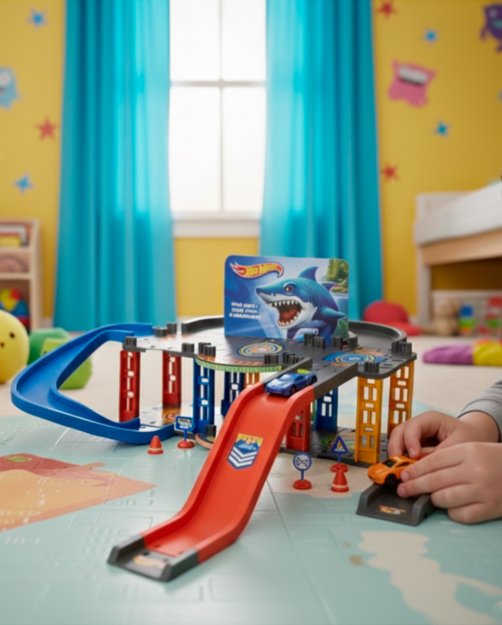 Pista Hotwheels Carros Tiburón