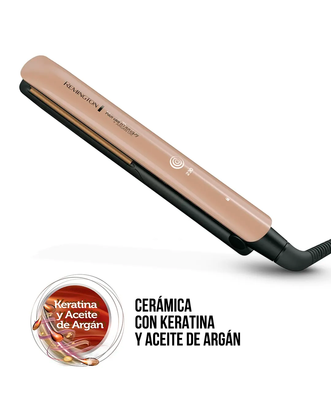 Plancha Remington Keratina + Argán Replica 1.1