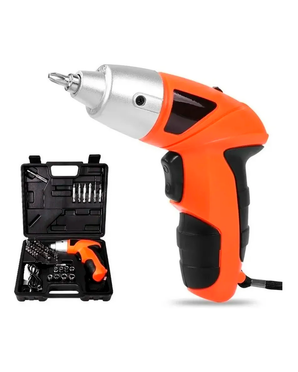 Taladro Atornillador Eléctrico Recargable con Maletín