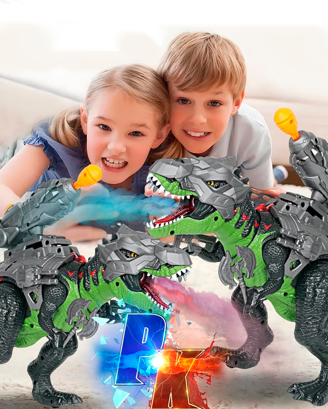 Juguete De Dinosaurio T-Rex Con Control Remoto y Efecto Humo MF205