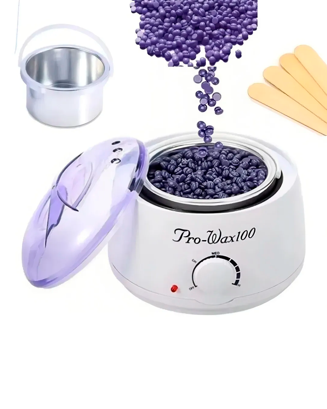 Calentador Eléctrico Cera Pro Wax 200 Capacidad 500g Regulable Tapa