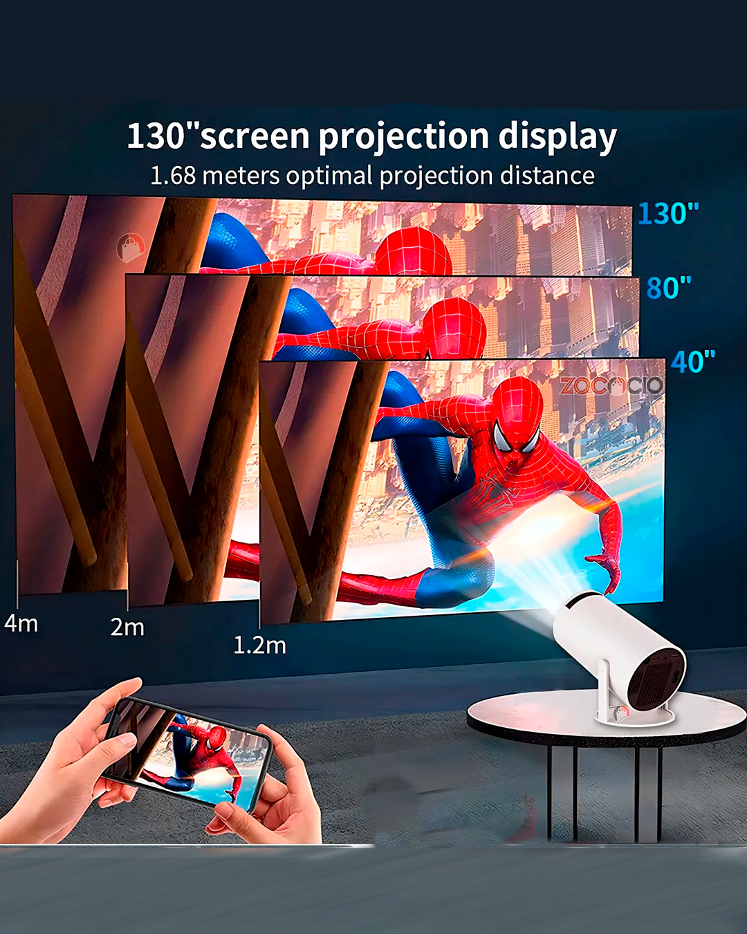 Proyector Smart Para Cine En Casa Hy300 1080hd