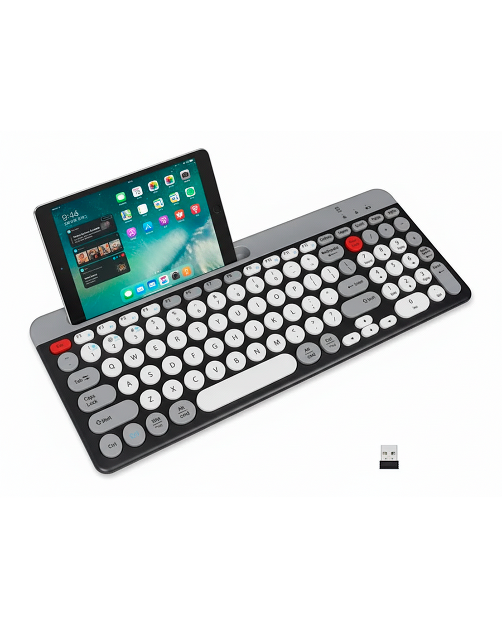 Teclado Inalámbrico WD-TL-001 con Mouse – Conexión Multi-Dispositivo