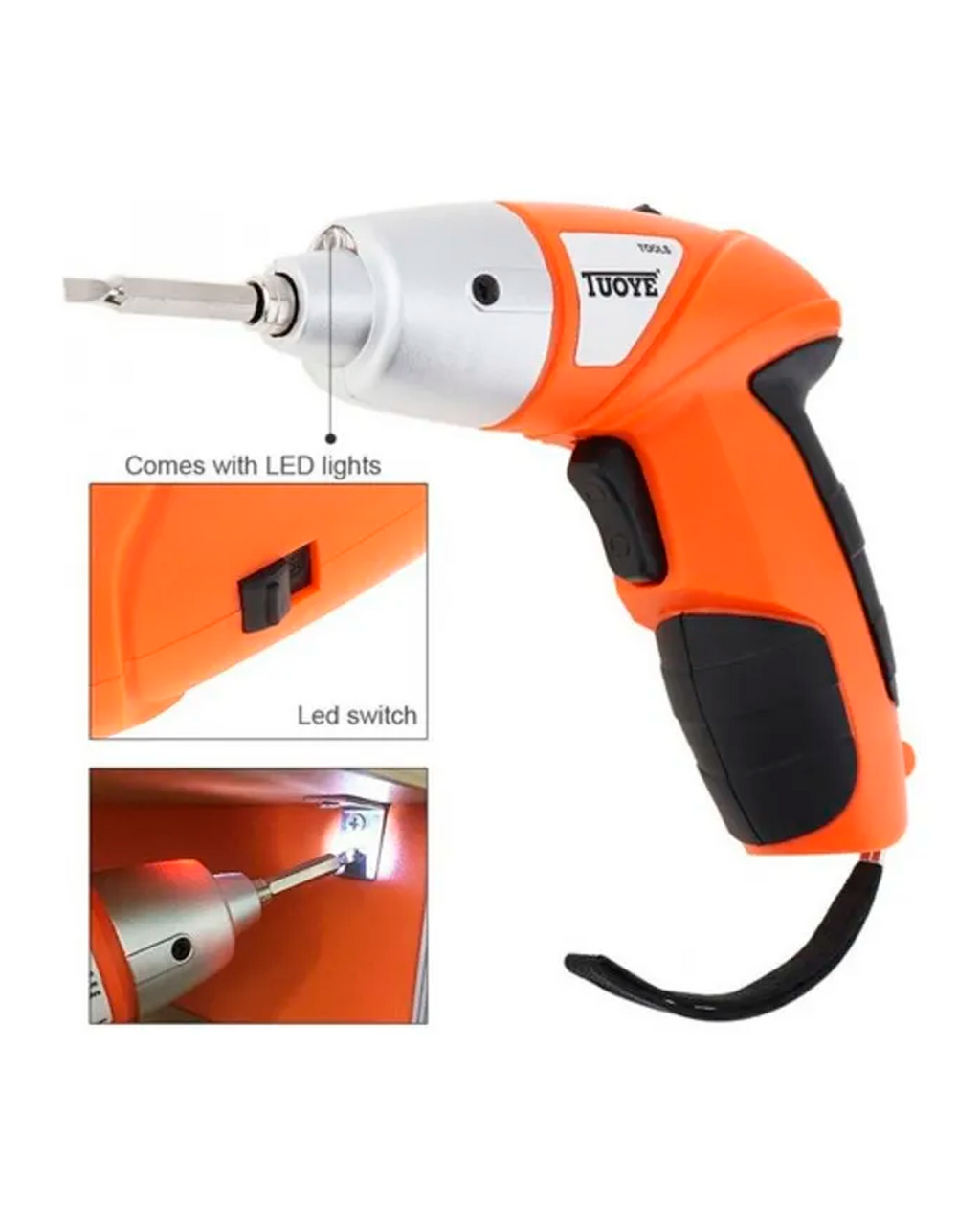 Taladro Atornillador Eléctrico Recargable con Maletín