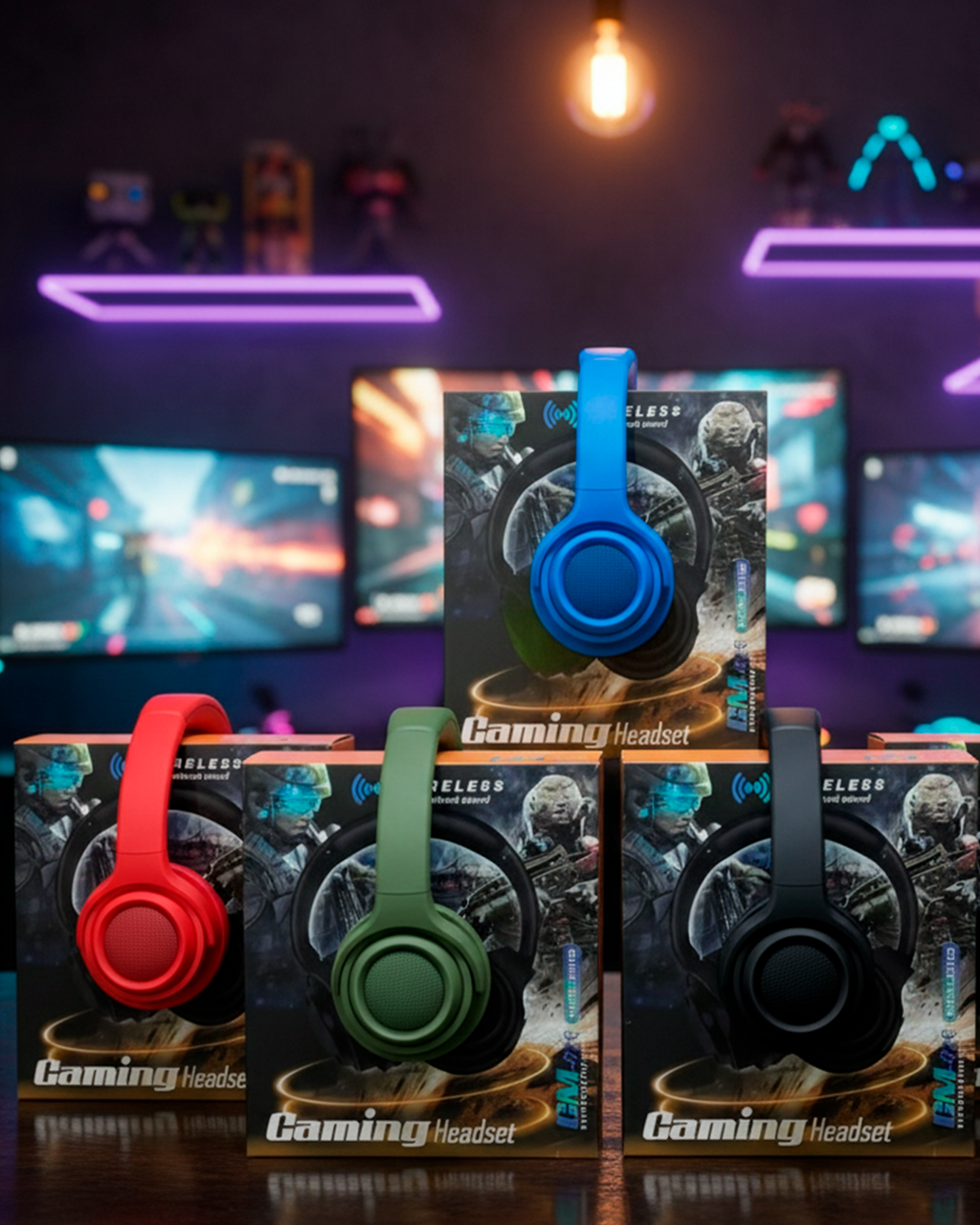 Diadema Gamer GM-026 Inalámbrica con Sonido Envolvente y Micrófono Integrado